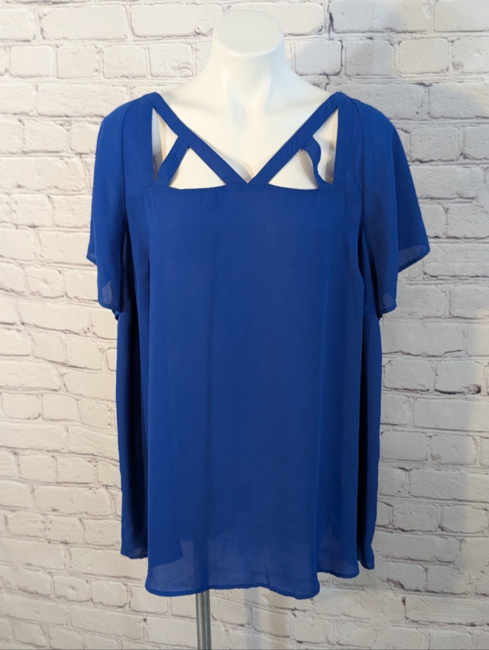 Torrid Royal Blue Blouse - Picture 1 of 6